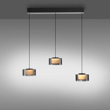 Pendul LED RIKA negru Zuma Line 2113-18, 71x15 cm, 20W
