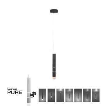 Pendul LED PURE-VEGA negru Zuma Line 2211-18, D12 cm, 4.5W