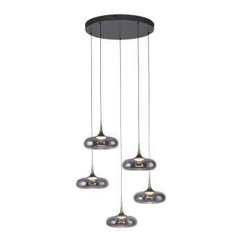 Pendul LED POSH gri Zuma Line 15694-15, D62 cm, 6.3W