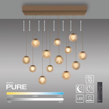 Pendul LED PURE POPUP maro Zuma Line 2590-97, 100x40 cm, 3W
