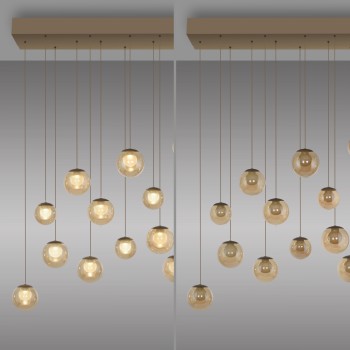 Pendul LED PURE POPUP maro Zuma Line 2590-97, 100x40 cm, 3W