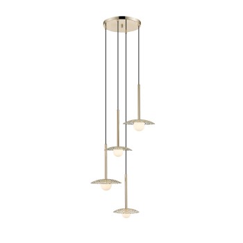 Pendul NICOSIA auriu Zuma Line P0600-04E-F7AA, D57 cm, 4xG9