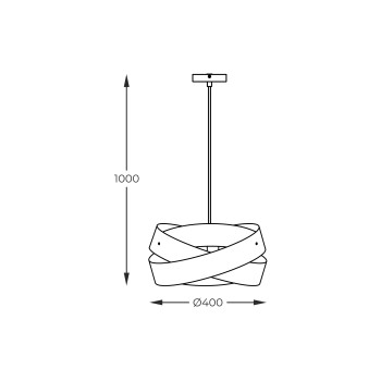 Pendul TORNADO negru Zuma Line 1114, D40 cm, 1xE27