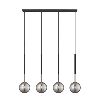 Pendul ARCTURUS negru mat Zuma Line P0574-04D-SDFZ, 77x14 cm, 4xG9