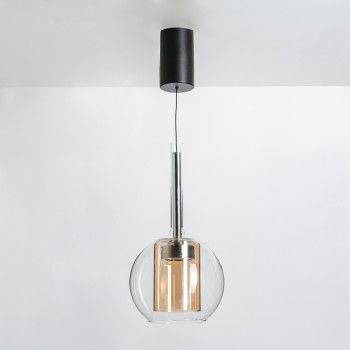 Pendul LED TAGNA negru Zuma Line 251001-AM, D16 cm, 6W