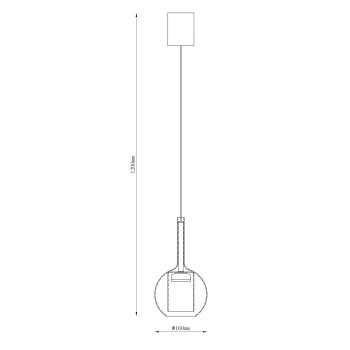 Pendul LED TAGNA negru Zuma Line 251001-AM, D16 cm, 6W