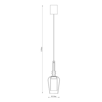 Pendul LED TAGNA negru Zuma Line 251010-AM, D13 cm, 6W