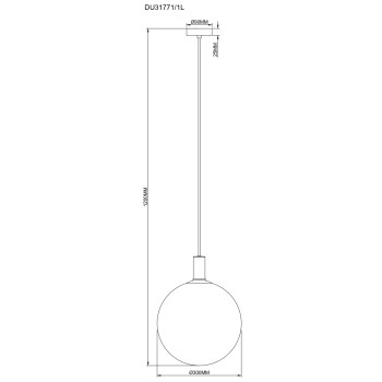 Pendul NUA negru mat Zuma Line DU31771/1L, D30 cm, 1xE27