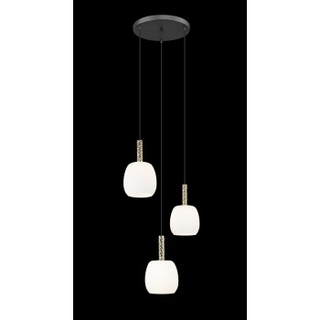 Pendul CALVO negru mat Zuma Line P0076-03A-P7AA, D41 cm, 3xG9