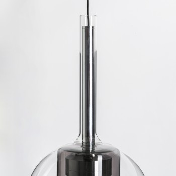 Pendul LED TAGNA negru fumuriu Zuma Line 251001-SM, D16 cm, 6W