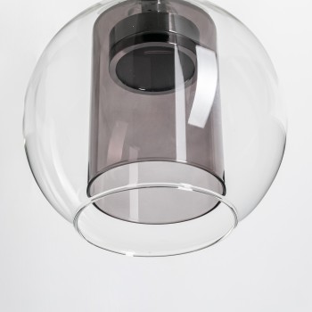Pendul LED TAGNA negru fumuriu Zuma Line 251001-SM, D16 cm, 6W