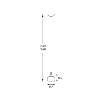 Pendul CRYSTAL argintiu Zuma Line P0076-01A-F4FZ, D13 cm, 1xG9
