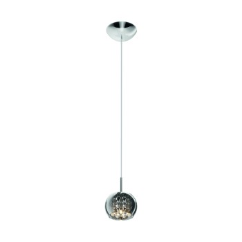 Pendul CRYSTAL argintiu Zuma Line P0076-01A-F4FZ, D13 cm, 1xG9