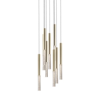 Pendul LED ONE auriu francez Zuma Line P0461-09L-B5F7, D42 cm, 5W