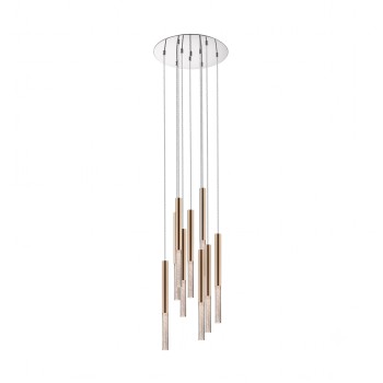 Pendul LED ONE auriu francez Zuma Line P0461-09L-B5F7, D42 cm, 5W