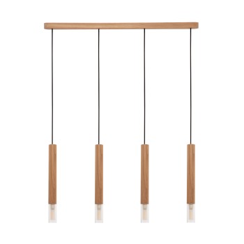Pendul MADERA lemn Zuma Line 8620403, 75x6 cm, 4xG9