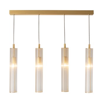 Pendul ARIA alama periata Zuma Line 1222, 7x80 cm, 4xE14