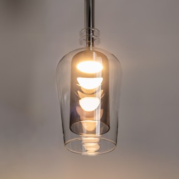 Pendul LED TAGNA negru Zuma Line 251010-SM, D13 cm, 6W