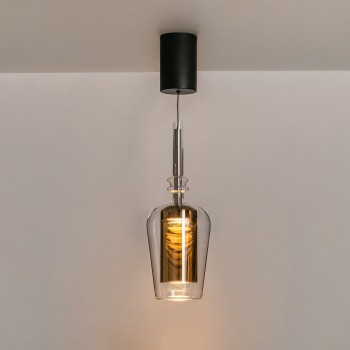 Pendul LED TAGNA negru Zuma Line 251010-AM, D13 cm, 6W