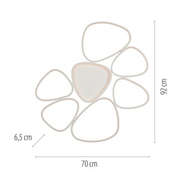 Plafoniera LED PEBBLES alb Zuma Line 14046-16, 6.5x70 cm, 58W