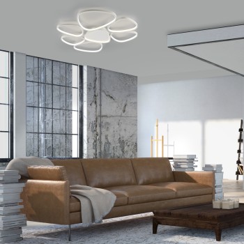 Plafoniera LED PEBBLES alb Zuma Line 14046-16, 6.5x70 cm, 58W