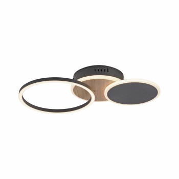 Plafoniera LED SEVENT decor lemn Zuma Line 14116-78, 50x33.4 cm, 25.5W