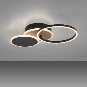 Plafoniera LED SEVENT decor lemn Zuma Line 14116-78, 50x33.4 cm, 25.5W