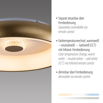 Plafoniera LED VERTIGO alama mata Zuma Line 14384-60, D46.5 cm, 29W