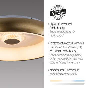 Plafoniera LED VERTIGO alama mata Zuma Line 14384-60, D46.5 cm, 29W