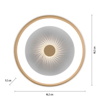 Plafoniera LED VERTIGO alama mata Zuma Line 14384-60, D46.5 cm, 29W