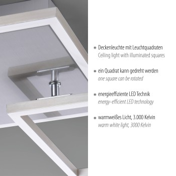 Plafoniera LED IVEN otel Zuma Line 14003-55, 7.3x45 cm, 23W