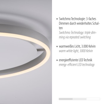 Plafoniera LED RITUS aluminiu Zuma Line 15391-95, D39.3 cm, 20W