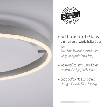 Plafoniera LED RITUS aluminiu Zuma Line 15391-95, D39.3 cm, 20W