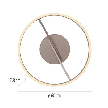Plafoniera LED PURE LOOP maro Zuma Line 6552-97, D60 cm, 9W