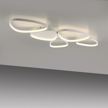 Plafoniera LED PEBBLES alb Zuma Line 14045-16, 116.5x56.5 cm, 42W