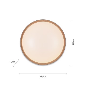 Plafoniera LED Q-EMILIA gri Zuma Line 6118-15, D49.6 cm, 40W