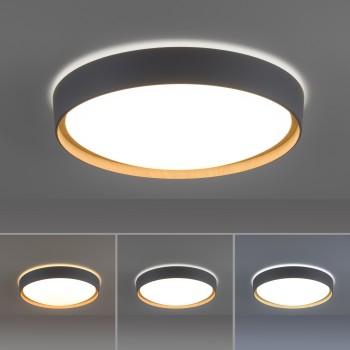 Plafoniera LED Q-EMILIA gri Zuma Line 6118-15, D49.6 cm, 40W