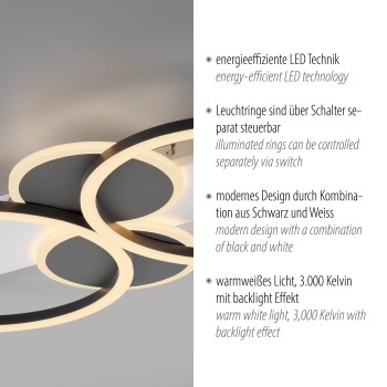 Plafoniera LED TROOPER alb Zuma Line 14552-16, 6.7x34 cm, 40W
