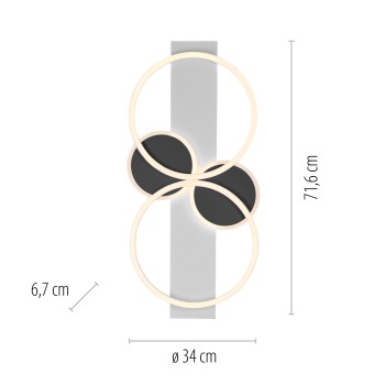 Plafoniera LED TROOPER alb Zuma Line 14552-16, 6.7x34 cm, 40W