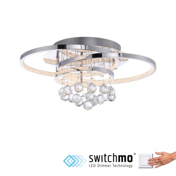 Plafoniera LED ROTAZO crom Zuma Line 6267-17, 45x33 cm, 37W