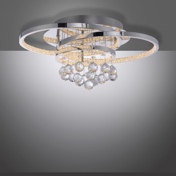 Plafoniera LED ROTAZO crom Zuma Line 6267-17, 45x33 cm, 37W