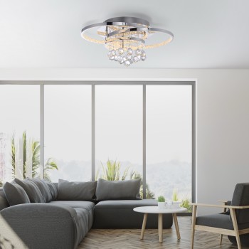Plafoniera LED ROTAZO crom Zuma Line 6267-17, 45x33 cm, 37W