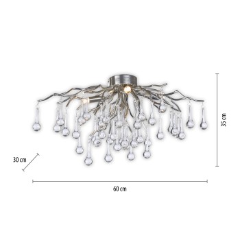 Plafoniera ICICLE otel Zuma Line 8090-55, 60x30 cm, 4xG9
