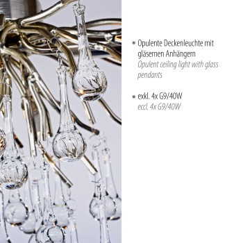 Plafoniera ICICLE otel Zuma Line 8090-55, 60x30 cm, 4xG9