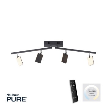 Plafoniera LED PURE-MIRA negru Zuma Line 6356-18, 101x95 cm, 28W