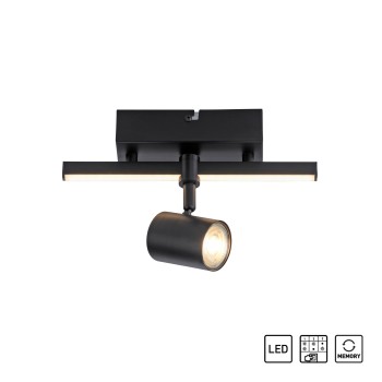 Plafoniera BARIK negru Zuma Line 6523-18, 25.5x14 cm, 2xGU10