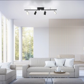Plafoniera LED PURE-MIRA negru Zuma Line 6356-18, 101x95 cm, 28W