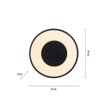Plafoniera LED TANIKA negru Zuma Line 14325-18, 8x16 cm, 14W
