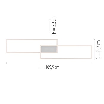 Plafoniera LED ASMIN otel Zuma Line 14711-55, 6x25.5 cm, 48W