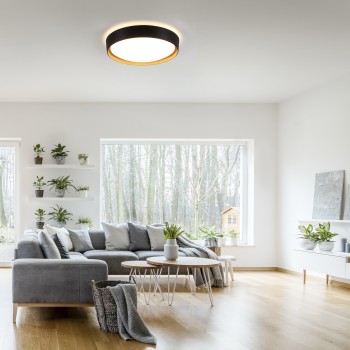 Plafoniera LED EMILIA negru Zuma Line 14347-18, D40 cm, 29W